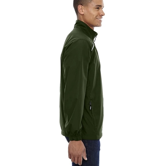 CORE 365 BY NORTH END WINDBREAKER SIZE LARGE FRONT ZIP POCKETS FOREST GREEN NEW - Picture 14 of 14